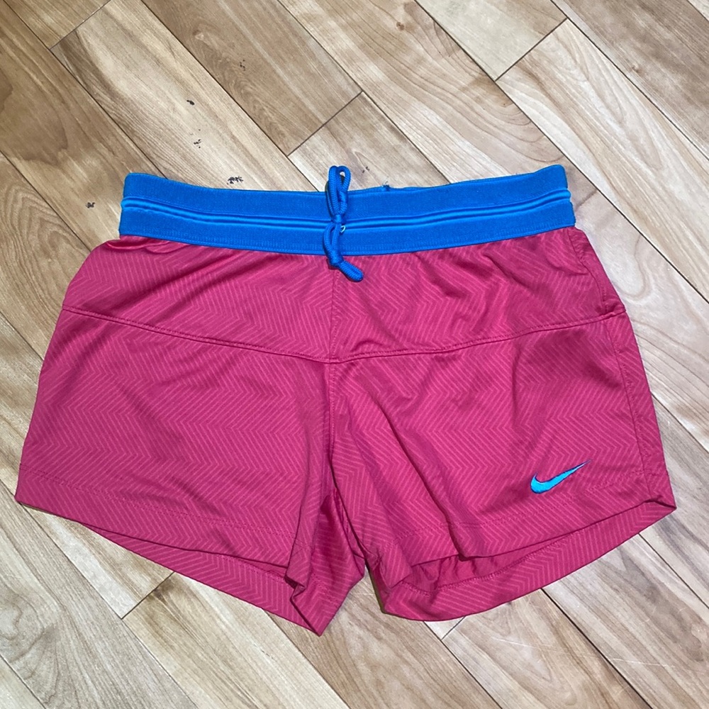 Pink and blue Nike dri fit shorts